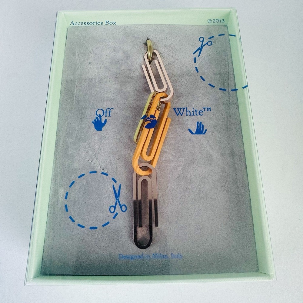 Off White Paperclip Combo Mono Earring Multicolor Single Earring Costume